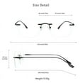 thumbnail image 4 of LifeArt Pure Titanium Frame Glasses/Blue Light Blocking Reading Glasses, Reduce Eyestrain, Stylish for Men and Women(Black,+4.00 Magnification), 4 of 5