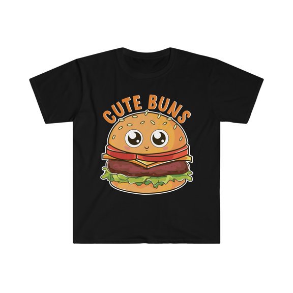 Cute Buns Cute and Funny Cheeseburger Unisex Softstyle T-Shirt