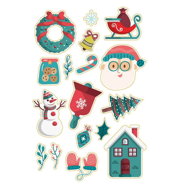 Clearance! Cute Stickers Gift Packaging Stickers Christmas Stickers Santa Gift Small Bell Stickers