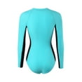 thumbnail image 5 of Women's One Piece Rashguard Swimsuit Zip Front Surfing Shirt Sun Protection, 5 of 6