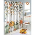 thumbnail image 5 of Fall Thanksgiving Shower Curtain Set ，Waterproof Fabric Shower Curtains Green Orange Eucalyptus Leaves Pumpkin Shower Curtains for Bathroom,Bathroom Decor 72"x96", 5 of 7