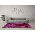 thumbnail image 3 of Ahgly Company Indoor Square Patchwork Pink Transitional Area Rugs, 7' Square, 3 of 4