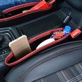 thumbnail image 4 of Caja de almacenamiento universal para espacio de asiento de coche, organizador de hendidura para asiento de bolsillo (rojo vino) Likrtyny Accesorios para autos y motos, 4 of 9