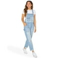 thumbnail image 3 of Celebrity Pink Women's Boyfriend Cuffed Denim Overall, Sizes XS-XXXL, 3 of 6