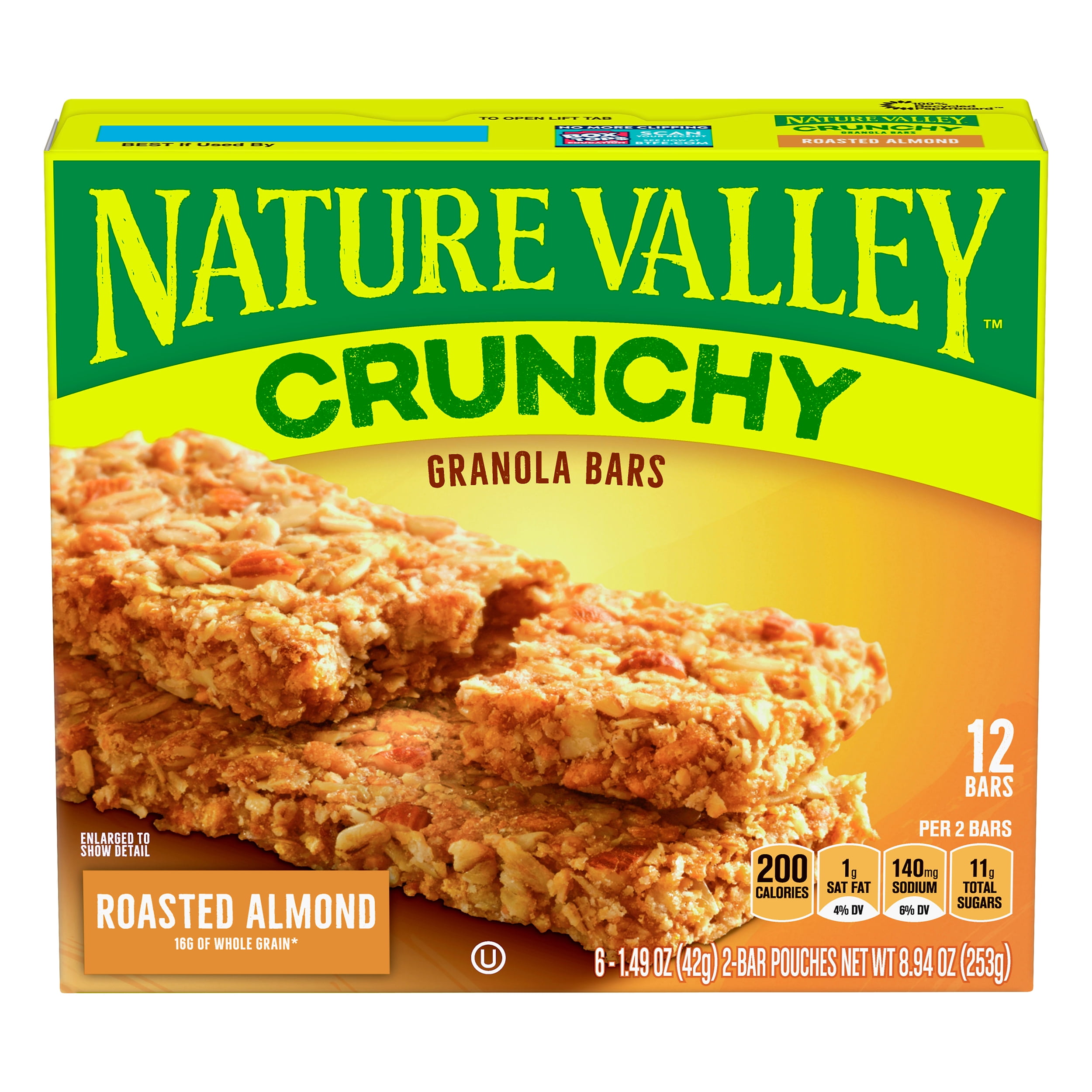 Nature Valley Crunchy Granola Bars, Roasted Almond, 12 Ct, 8.94 Oz