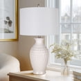 thumbnail image 2 of 28'' Modern Ceramic Table Lamp 1 Pack, Tall Bedroom Lamp Nightstand Lamp with Bulb, 2 of 11