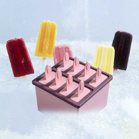 

Tiitstoy Popsicles Molds 8 Cavity Ice Popsicles Molds for Party Yogurt Juice Smoothies Sticks Homemade Popsicle Maker Pink