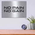 thumbnail image 4 of Luxe Metal Art 'No Pain, No Gain' by Susan Ball, Metal Wall Art, 16"x12", 4 of 9