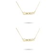 thumbnail image 4 of Qarigey Collar clásico de la amistad con letras inglesas Colgante Ins Capricornio dorado oro capricornio 2Conjunto, 4 of 6
