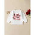 thumbnail image 4 of Bagilaanoe 2Pcs Toddler Baby Girl Boy Valentine's Day Outfits Letter Print Long Sleeve Pullover Tops + Heart Print Flare Trousers 6M 12M 18M 24M 3T 4T Kids Long Pants Set, 4 of 9