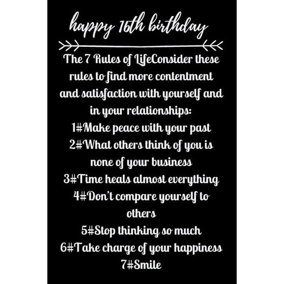 happy16th birthday The 7 Rules of Life (Paperback)