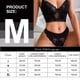 thumbnail image 2 of Conjunto de ropa interior con encaje floral y lazo festoneado decorativo para mujer - Negro, 2 of 6