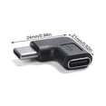 thumbnail image 3 of 90 Degree USB C Adapter Reversible Connector Type C Male to Female 10Gbps Data Fast Charging Multiple Device Supported, 3 of 4