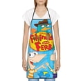 thumbnail image 3 of Phineas And Ferb Adjustable Bib Apron, Waterdrop Resistant Aprons with 2 Pockets Cooking Kitchen Aprons for Women Men Chef, 3 of 8