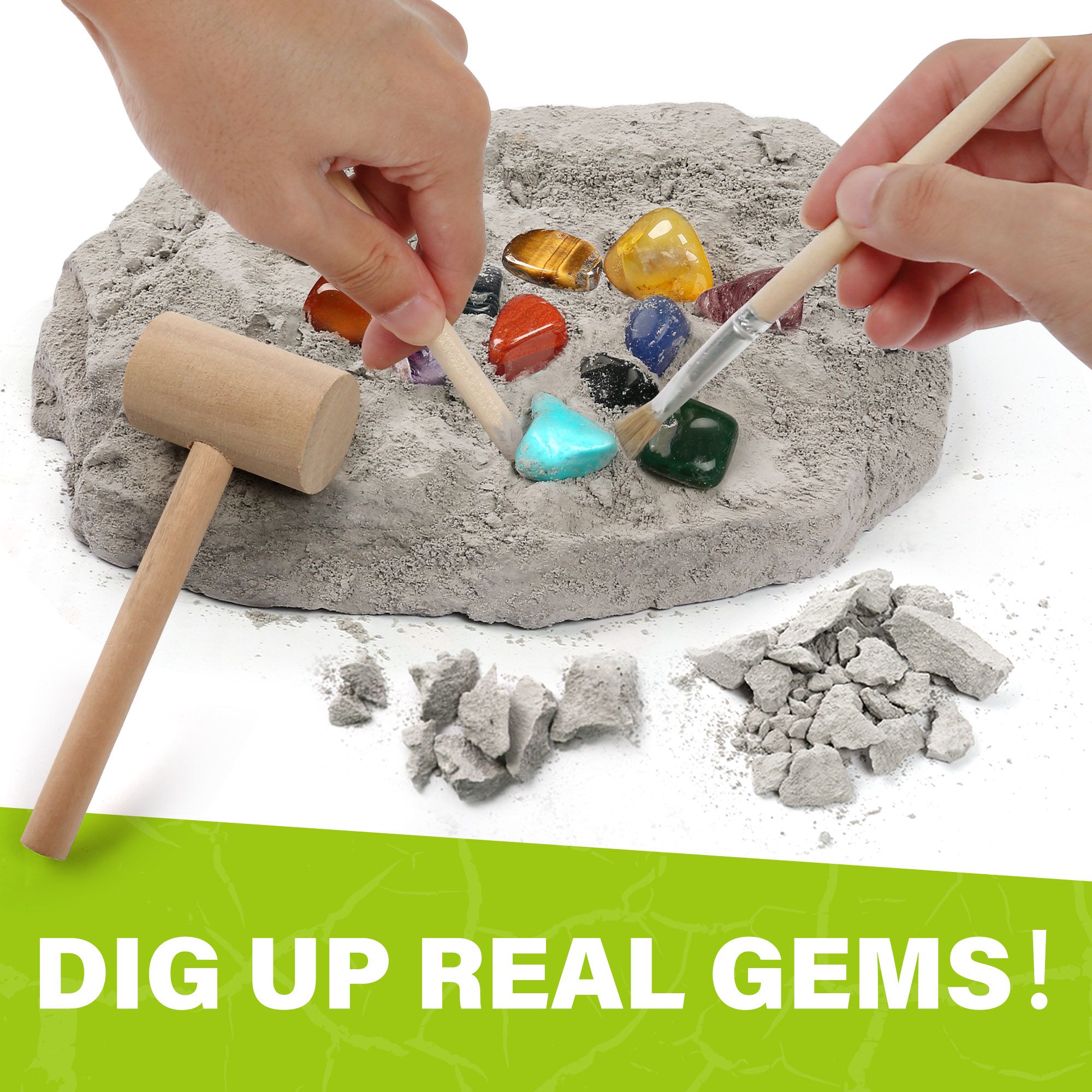 LotFancy Gemstone Dig Kit with Tools and Guide photo 7