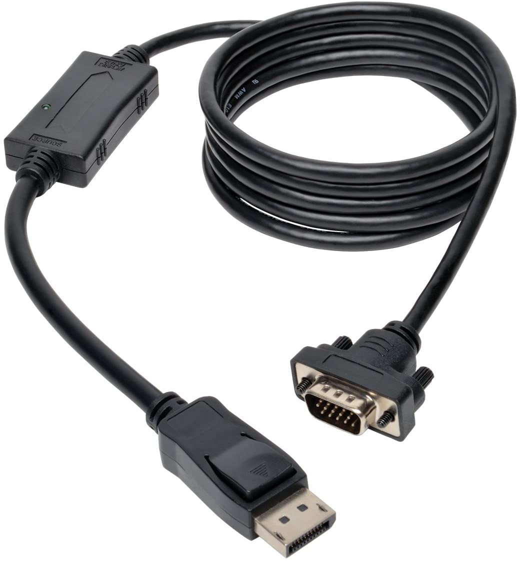 DP to HD15 Tripp Lite DisplayPort to VGA Active Cable Adapter 1080p 3 ft. DP2VGA P581-003-VGA M//M
