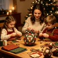 thumbnail image 6 of KRONDO Christmas Patchwork Ornament DIY Kit, Fabric Craft Set for Holiday Tree, Mantel & Gift Display, 6 of 8