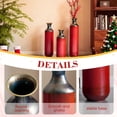 thumbnail image 5 of Aukfa Metal Tall Floor Vases for Decoration, Large Floor Vase Set of 3,Droplet Shaped,28.34"/24.4"/20.4"H,Red, 5 of 7