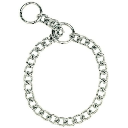Steel Chain Choke Dog Collar with Extra Heavy 4 mm Links – 55cm, High-quality chain By Herm Sprenger