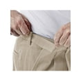 thumbnail image 4 of Haggar Men's Big & Tall Premium No Iron Khaki Pleat Pant Classic Fit HC90897, 4 of 8