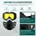thumbnail image 3 of 1Piece Riding Goggles Motocross Motorcycle Goggles with Removable Mask, Adjustable Motocross Eyewear Anti Wind Sand UV Mask Goggles-- Amber, 3 of 7
