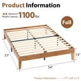 thumbnail image 2 of EDX Naturalista Classic Solid Wood Platform Bed, Sleek and Sturdy Minimalist Bed Frame, Full, 2 of 8