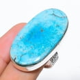 thumbnail image 2 of Natural Tibetan Turquoise Gemstone 925 Sterling Silver Gift Ring Size 9, 2 of 2