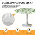 thumbnail image 6 of Green Leaf Vine Elastic Fitted Round Table Cover White Backgrund Waterproof Outdoor Tablecloth for Holiday Party, Picnic, Patio & Dining Fits Tables Up to 55"-60", 6 of 8