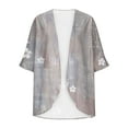 thumbnail image 4 of Hvyesh Chiffon Cardigan for Women Open Front Kimono Cardigan Lightweight Summer Cardigans Loose Casual Floral Print Cover Ups, 4 of 5