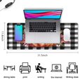 thumbnail image 5 of Thanksgiving Day Large Gaming Mouse Pad Extended Fall Pumpkin Sunflower Desk Mouse Pad with Stitched Edges, Washable, Non-Slip Base Water Resist Keyboard Pad for Gamer, Office & Home, 31.5 X 11.8 in, 5 of 7