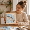 thumbnail image 3 of Stitching Art DIY Craft Kit, Relaxing Fabric Collage – Nature Inspired Handmade Project for Adults (7.9"x7.9" Framed), 3 of 3