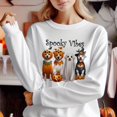 thumbnail image 2 of Halloween Sweatshirt, Halloween Sweater, Ghost Sweatshirt, Halloween Dog Sweatshirt,Ghost Dog Shirt, 2024 Happy Halloween Tee, Retro Spooky Season Shirt, 2 of 3