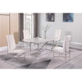 thumbnail image 2 of Milan 18.9" Contemporary Fabric and Metal Side Chair in Cream, 2 of 10