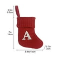 thumbnail image 5 of AuroraX Plush Knitted Christmas Stockings with Initials Personalized Embroidered Monogrammed Mini Christmas Stockings Hanging 7" Candy Stocking Bag for Holiday Decoration Gifts for Fireplace(Red), 5 of 5