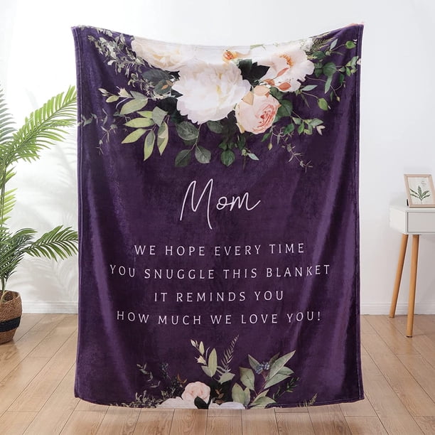 LHSHID Mom Gifts Gifts for Mom Mom Birthday Gifts 40thth Birthday Gifts for Women for Mom Christmas Day Gifts for Mom Mom Birthday Gifts from Daughter Son Soft Throw Blanket 40x50in