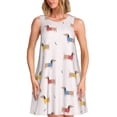 thumbnail image 1 of Easygdp Dachshund Dog Puppy para Vestido Transpirable de Mujer, Vestido Suelto de Manga Corta con Pliegues y Bolsillos para el Verano, 1 of 7