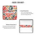 thumbnail image 4 of Honeii 's Small Coral Red Flowers for Leather Square Tissue Box Cover Holder: A Stylish Organizer for Tabletops, Bathrooms, Cars & Offices, 4 of 5