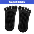 thumbnail image 6 of Vocoste 2 Pair Yoga Socks Five Toe Socks Ballet Socks Non Slip with Grips for Women Black, 6 of 7
