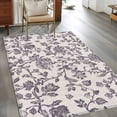 thumbnail image 3 of Spring Flowers Large Area Rugs for Bedroom Living Room, Soft Non Slip Carpet Bedside Rug, Farmhouse Purple Pastoral Floral Leaf Rectangular Floor Cover Kitchen Accent Rug 4'x6' for Dining Room/Office, 3 of 9