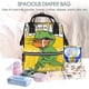 thumbnail image 5 of Disketp T-Rex Playing Football Mochila de Pañales de Gran Capacidad con Múltiples Bolsillos, Mochila de Viaje Multifuncional para Bebé, Unisex, Moderna y Resistente, 5 of 6