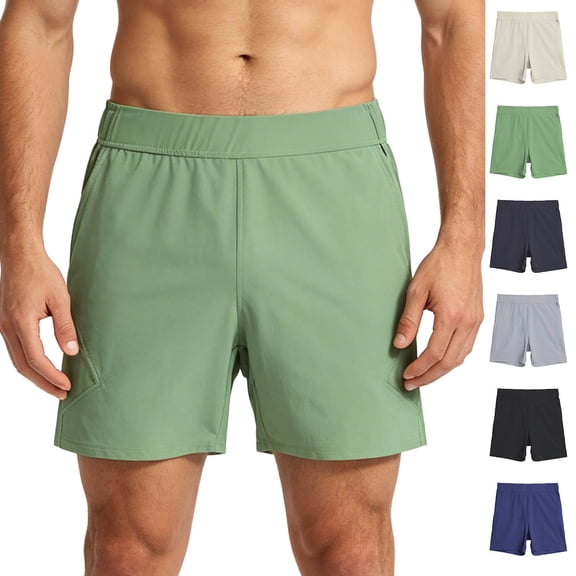 IhhxPro Men's Athletic Shorts Outdoor Sports with Elastic Waist and Multi-Pockets Quick-Dry Lightweight Loose Fit Running Gym Training Casual Summer M-3XL