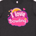 thumbnail image 4 of Inktastic Bowler I Love Bowling Youth T-Shirt, 4 of 5