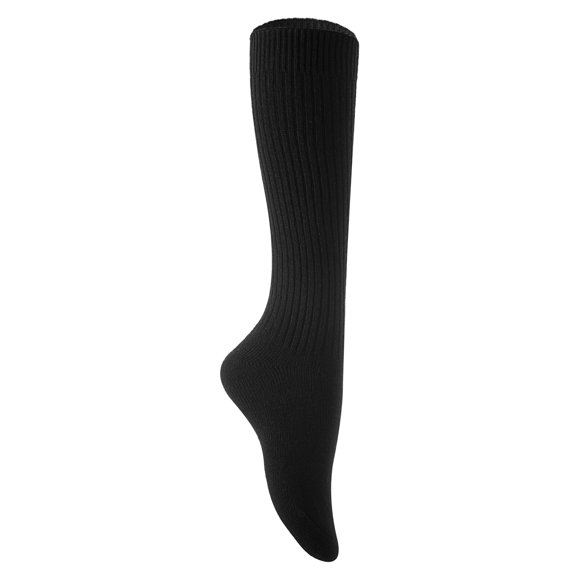 Lian LifeStyle Non Slip, Exceptional, Cozy and Cool Women's 1 Pair Knee High Wool Crew Socks FS05 Size 6-9(Black)