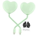 thumbnail image 2 of 2 Pieces Rearview Mirrors Side Mirrors Motorbike Mirrors Heart Shaped Green Design for Universal Motorcycles, 2 of 9