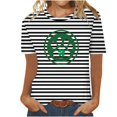 thumbnail image 1 of Camisetas Casuales de Mujer Nueva Moda Impresa Cuello Tripulado Manga Corta, Top Ligero para Diario Y Fiesta, 1 of 4