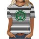 thumbnail image 1 of Camisetas Casuales de Mujer Nueva Moda Impresa Cuello Tripulado Manga Corta, Top Ligero para Diario Y Fiesta, 1 of 4
