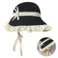 thumbnail image 5 of Graceful Victorian Bonnet Hat with Lace Belt Lacy Brim Detail for Women Girls Stylish Accessory, 5 of 7