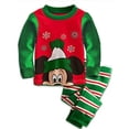 thumbnail image 2 of Conjuntos de pijamas navideños para niños, pijama a rayas para bebés y niñas, ropa de dormir de Año Nuevo, pijamas de algodón para niños pequeños, ropa 130 7T Gao Jinjia LED, 2 of 2