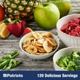 thumbnail image 3 of 4Patriots Fruit, Veggie & Snack Emergency Food Supply Survival Kit, Perfect for Camping, Freeze Dried Preparedness Food, Designed to Last 25 Years, Be Ready with 120 Servings of Vital Nutrition…, 3 of 7