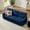 Blue, variant on Oufan Chesterfield Compressed Snowfleece Fabric 3-Seater Sofa, Sectional Sofa with Rolled Arms for Living Room